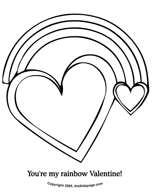 youre my rainbow valentine coloring pages for kids