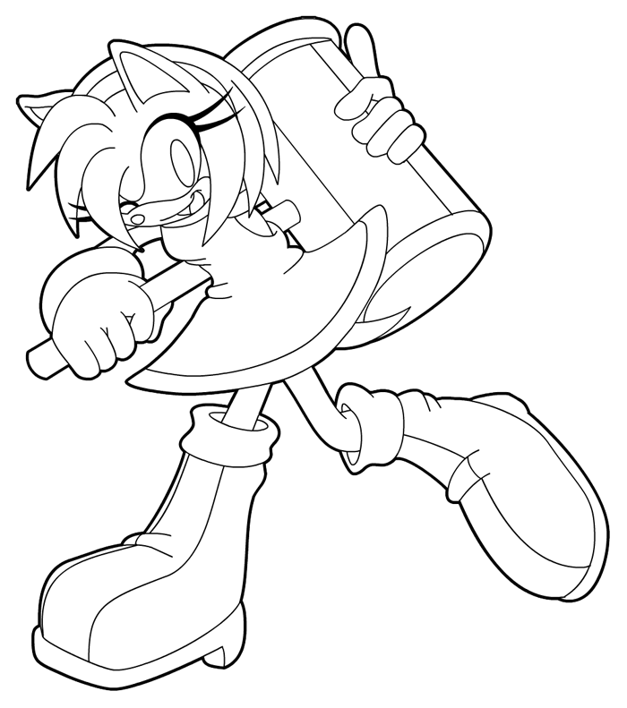 Amy Rose Coloring Pages - Coloring Home