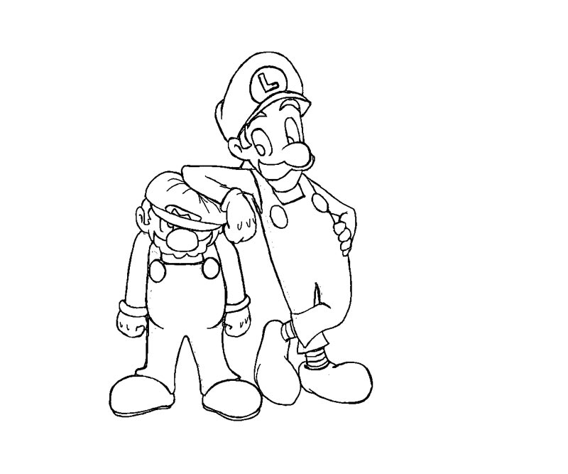 Luigi Coloring Pages - Coloring Home