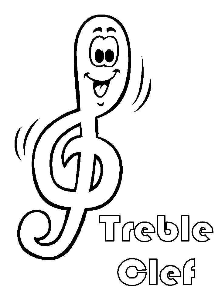 Music Treble Clef coloring pages | coloring pages