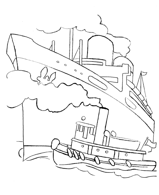 ship dock Colouring Pages