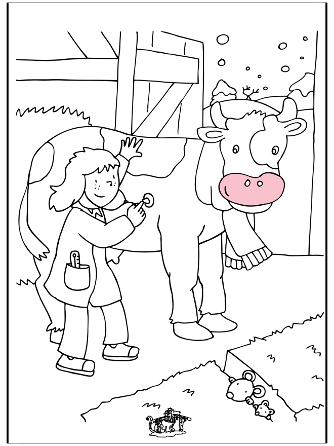 Veterinarian Coloring Pages Kids Pets Animals