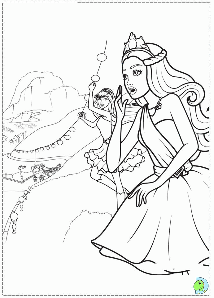 Princess Barbie Coloring Page - Coloring Home