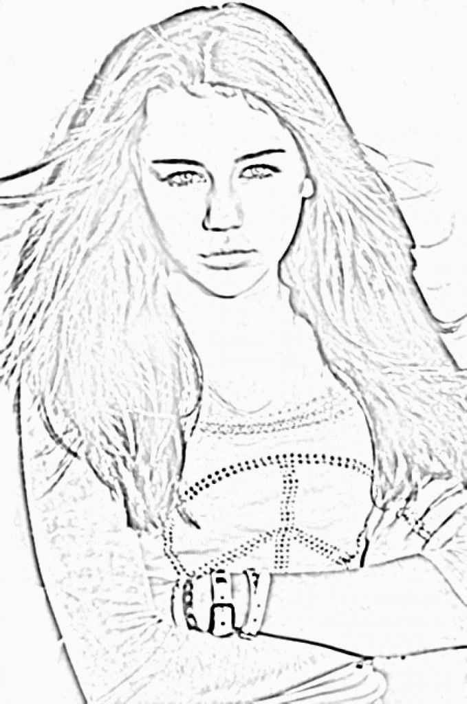 Hannah Montana Miley Cyrus Printable Coloring Pages #14 | Extra 