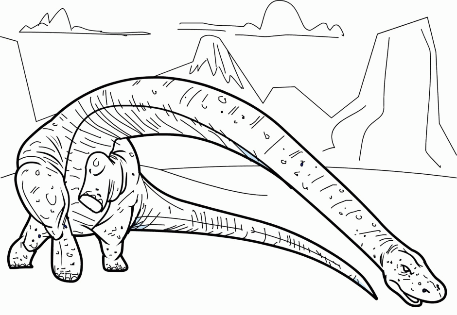 Brontosaurus Coloring Page - Coloring Home