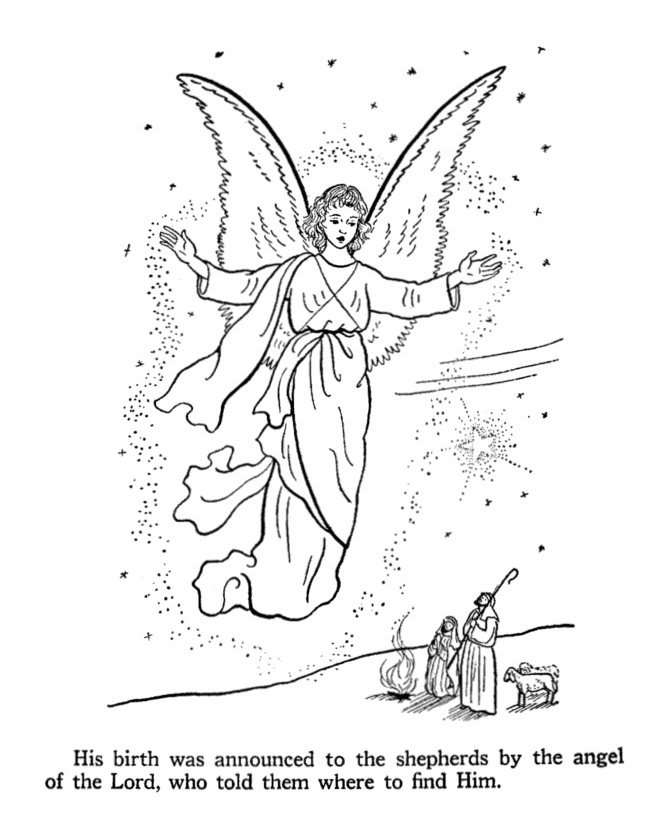 Bible Printables - Bible Coloring Pages - The first Christmas 3