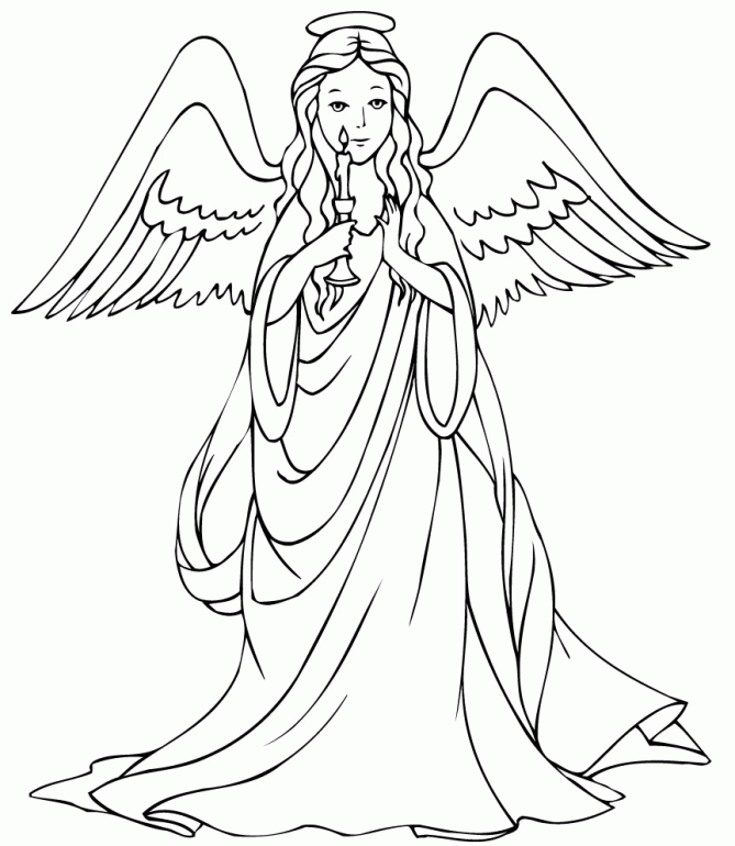 Angel Coloring Pages For Christmas | Online Coloring Pages