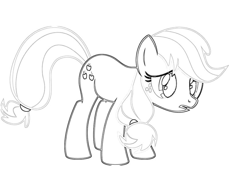 2 My Little Pony Applejack Coloring Page