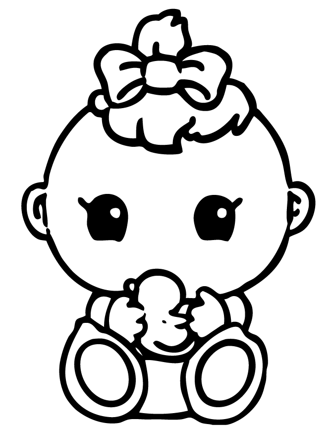 Cute Squinkies Baby Coloring Page | HM Coloring Pages