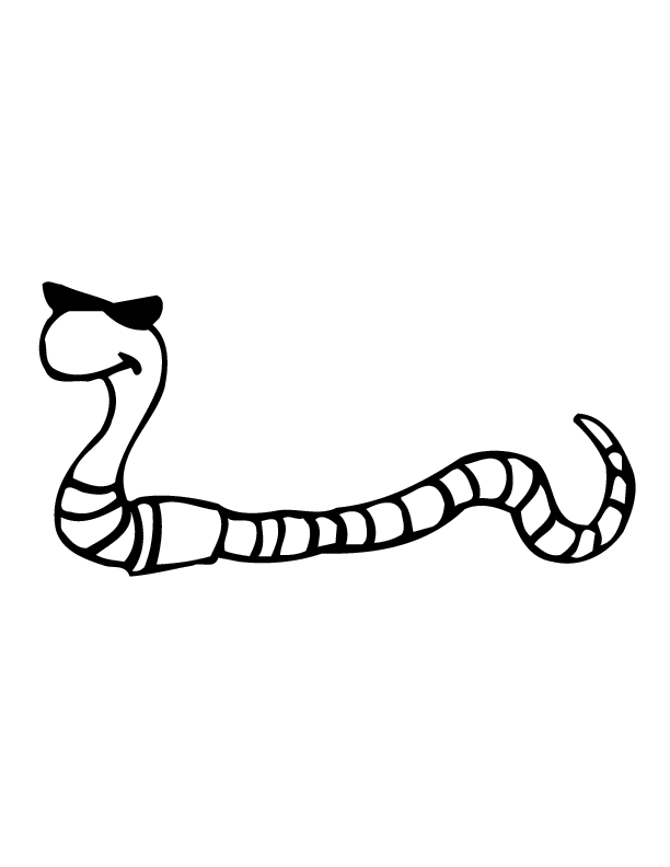 worm Colouring Pages (page 3)