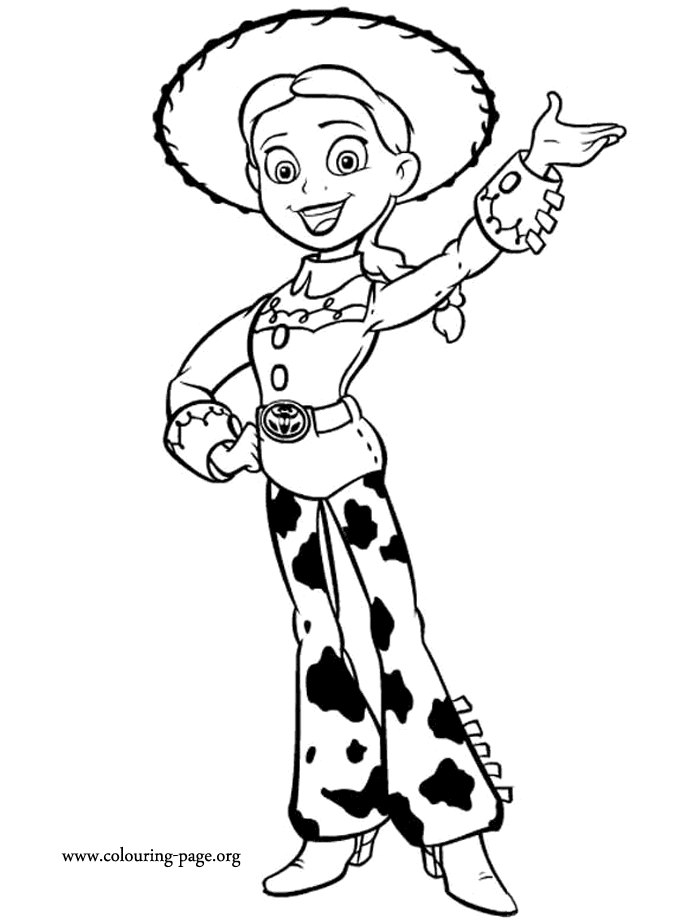 Jessie Toy Story Coloring Page - Coloring Home