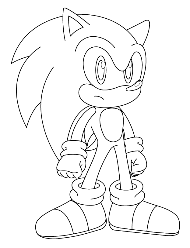 Dark Sonic Coloring Pages - Coloring Home