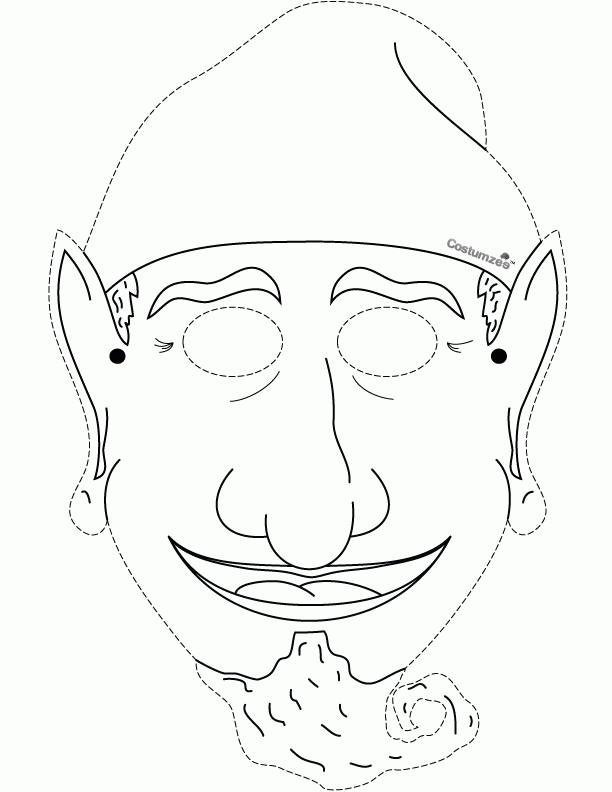 shrek mask Colouring Pages