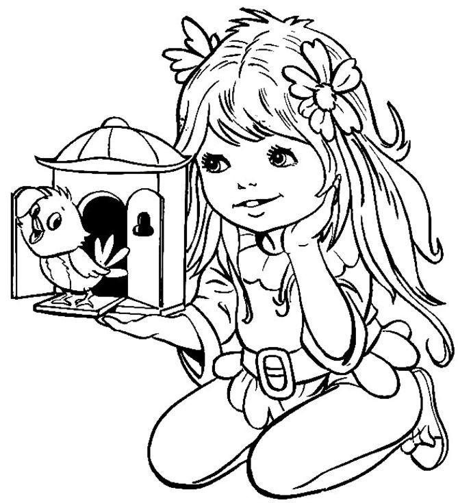 Little bird Coloring pages for Girls Free Printable Coloring Pages 