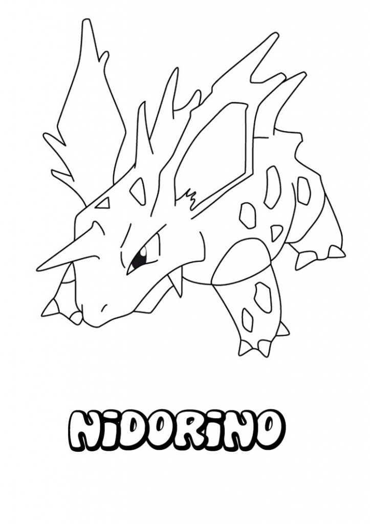 Cartoon: Preschool Nidorino Pokemon Coloring Page Source Picture 