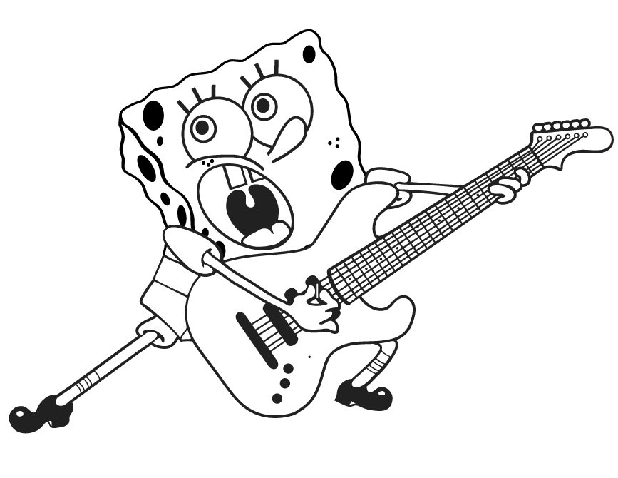 Guitar Coloring Pages - Coloring Home