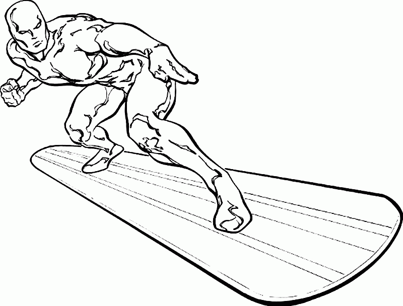 silver silver surfer Colouring Pages