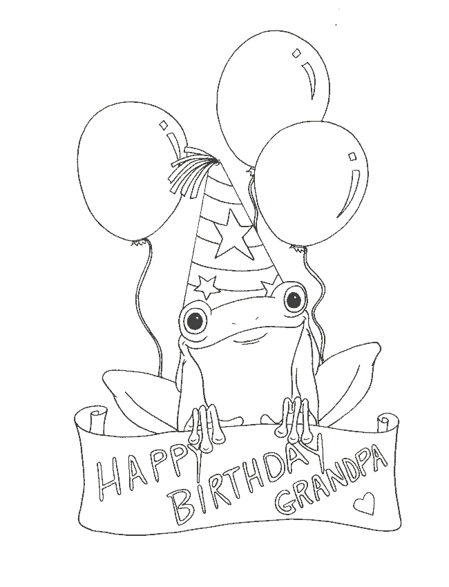 Happy Birthday Grandpa Coloring Pages Coloring Home