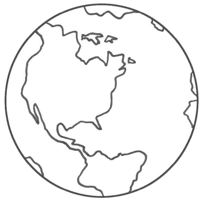 Coloring Picture Of Earth - Coloring Home