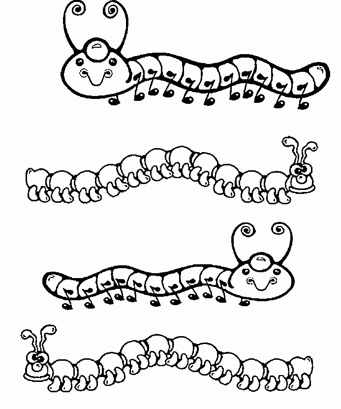 Caterpillar Coloring Pages Kids Home Animal Cute