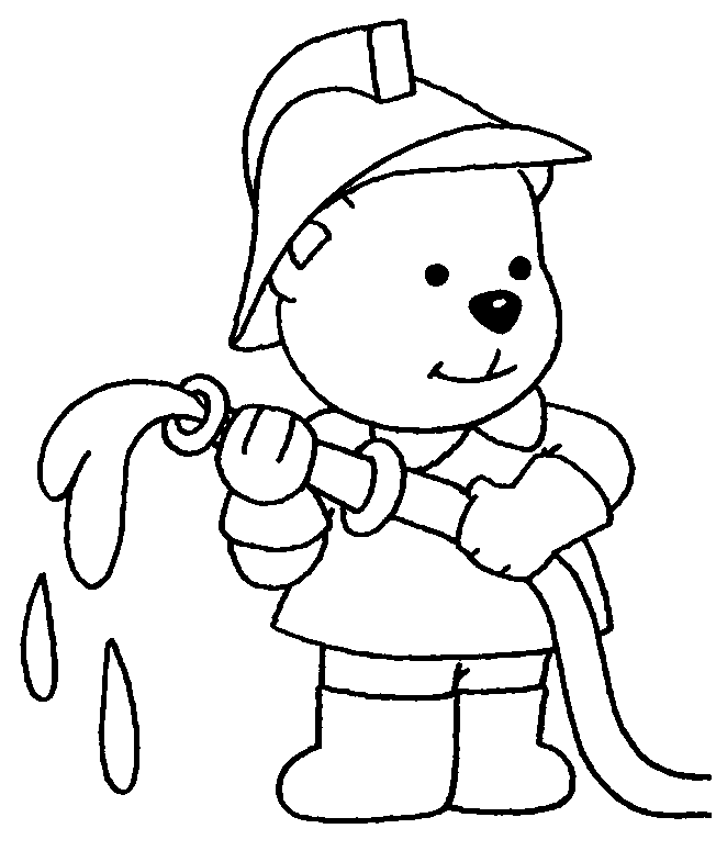 Fire Fighter Coloring Page Printablegif