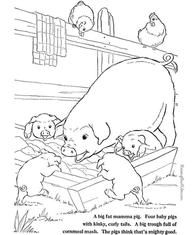 Domestic Animals Coloring Pages - Coloring Home