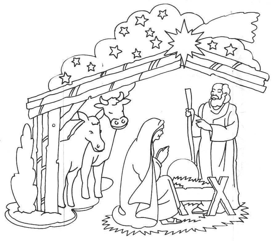 Birth of Jesus Coloring Pages | Nativity of Jesus Coloring pages 