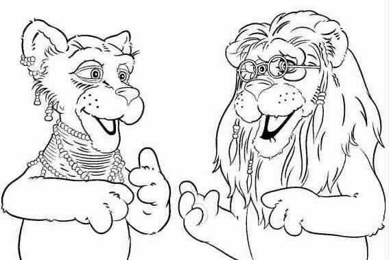 Between the lions coloring page