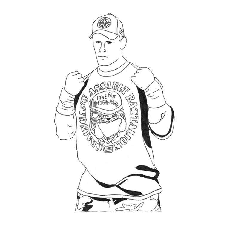 Wwe Coloring Pages Of John Cena
