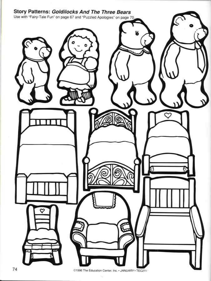 Goldilocks And The Three Bears Coloring Pages Coloring Home