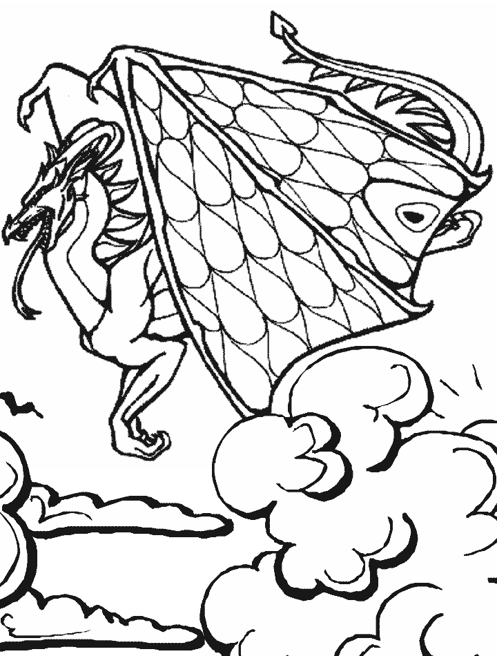 Printable Dragons 4 Fantasy Coloring Pages