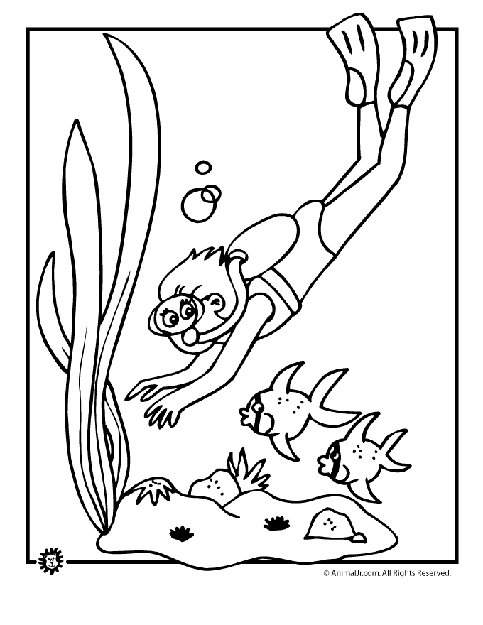 Scuba Diving Coloring Pages 8 | Free Printable Coloring Pages