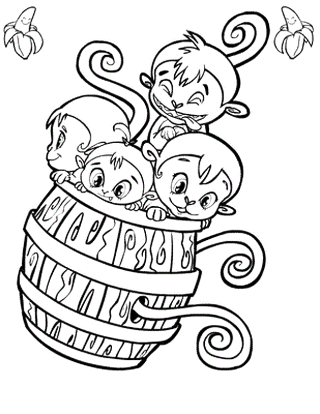 Baby Monkeys Coloring Pages | Coloring