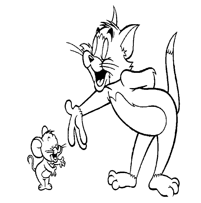 Tom Jerry Peace Coloring Pages Gambar Hitam Putih
