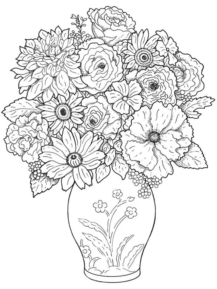 flowers coloring-pages | dibujos