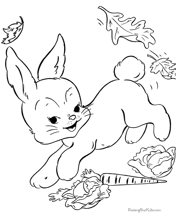 Baby Bunny Coloring Pages Coloring Home