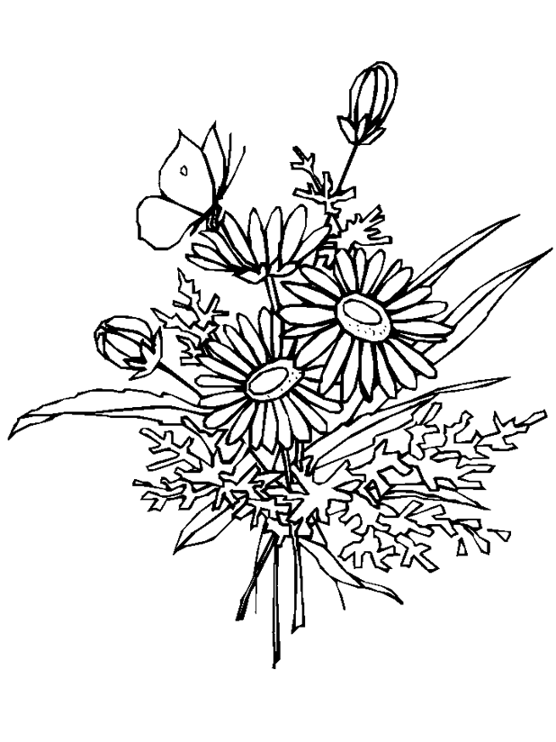 print flowers coloring pages