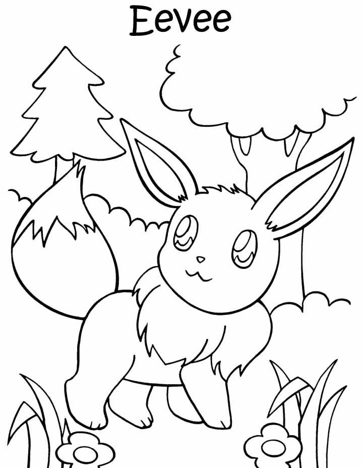 Pokemon Pictures Of Eevee Coloring Home
