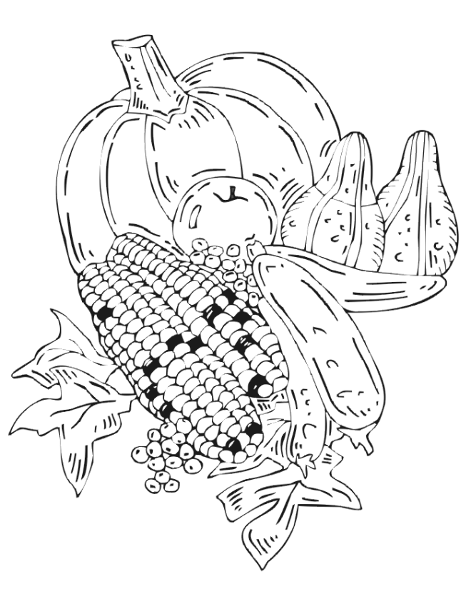 Fall Themed Coloring Pages - Coloring Home