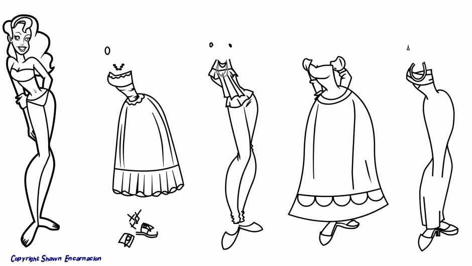 Paper Doll Coloring Pages Coloring Pages 229672 Paper Dolls 