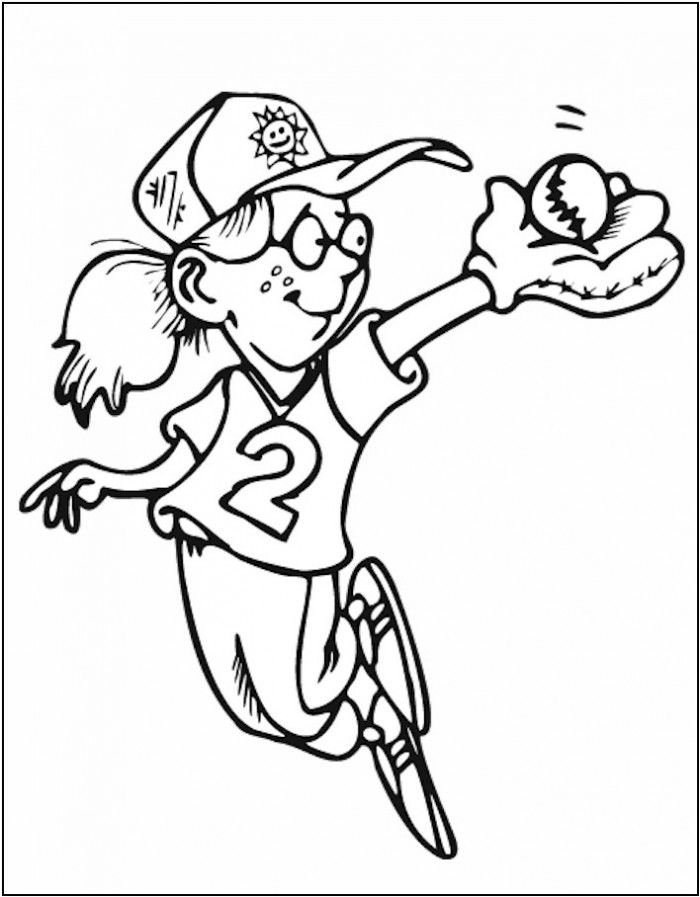 Glove Softball coloring page | Kids Coloring Page