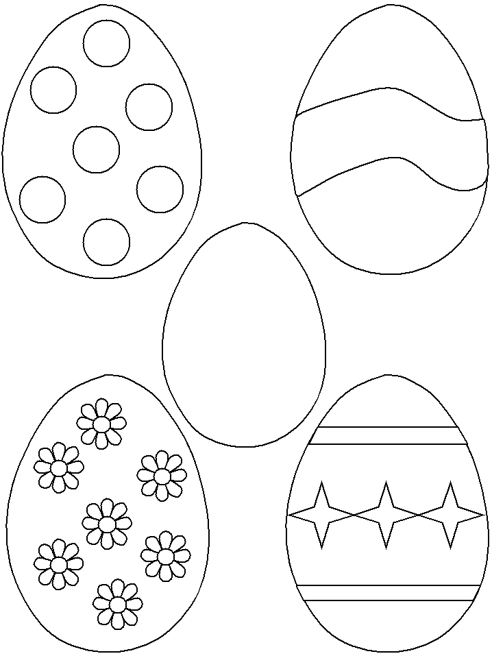Easter Egg Cut Out Coloring Home