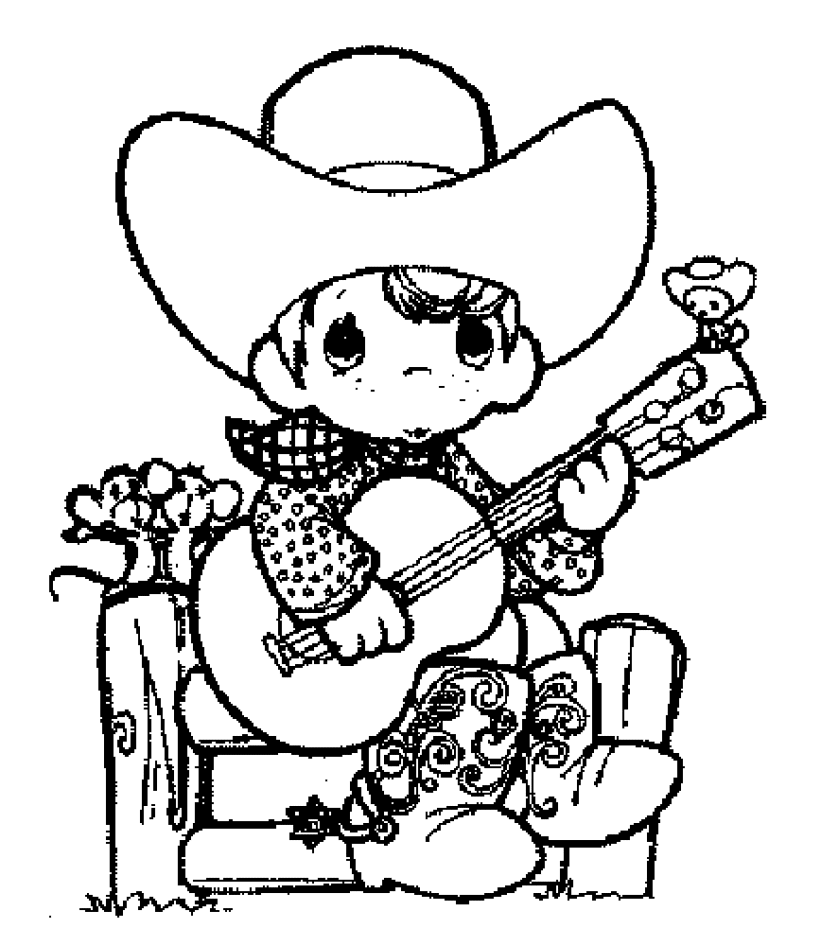 Free Cowboy Coloring Pages Coloring Home