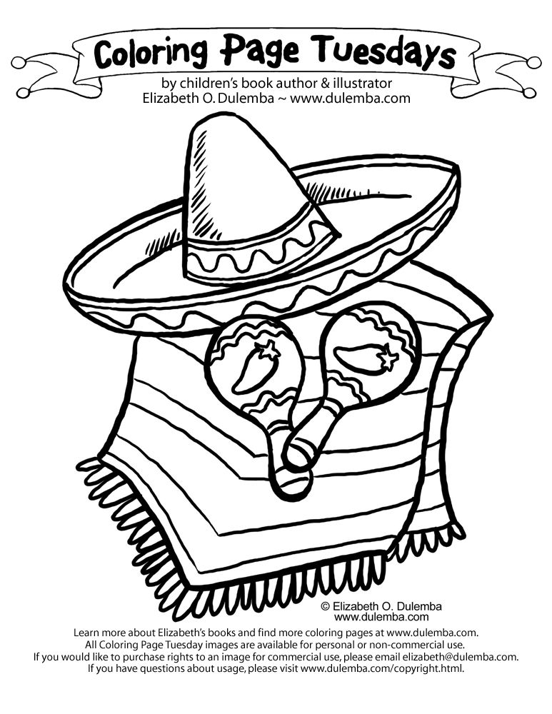 Mexican Fiesta Coloring Pages Coloring Home