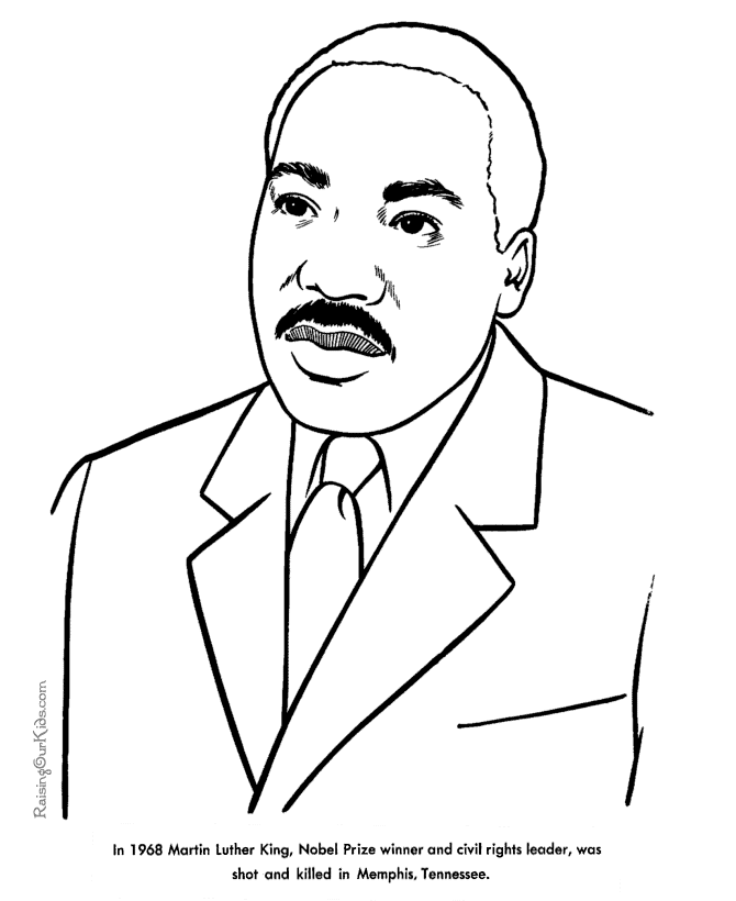 Martin Luther King Coloring Pages Kid 123 Home Toddlers