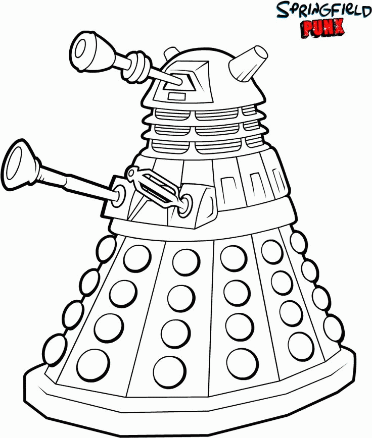 Doctor Who | Coloring Page Dalek | In Living Color