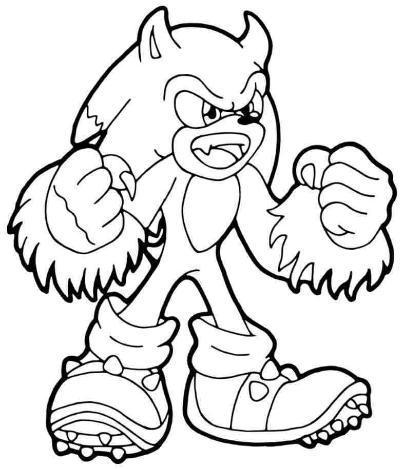 Printable Free Coloring Sheets Cartoon Sonic The Hedgehog For 