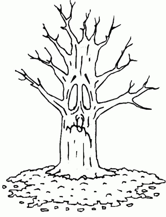 Tree Autumn Without Tree Coloring Pages - Tree Coloring Pages 
