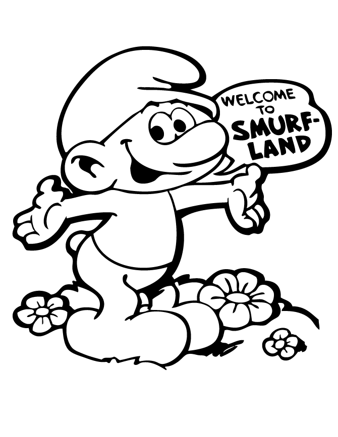 smurf page 6 Colouring Pages (page 2)