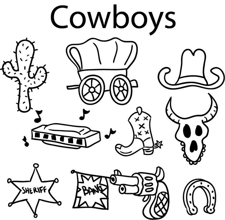 Wild West Activities For Kids Coloring Home